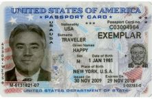 Sample US Passport Card